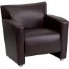 Flash Furniture HERCULES Majesty Series Reception Set in Brown LeatherSoft(Brown)