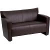 Flash Furniture HERCULES Majesty Series Reception Set in Brown LeatherSoft(Brown)