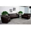 Flash Furniture HERCULES Majesty Series Reception Set in Brown LeatherSoft(Brown)