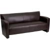 Flash Furniture HERCULES Majesty Series Reception Set in Brown LeatherSoft(Brown)