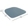 Flash Furniture Perry Indoor/Outdoor Commercial Stackable Chair with Polystyrene Seat – Blue Metal Frame – Teak Poly Resin Seat – Rounded Seat Edges for Comfort(Blue/Teal-blue)