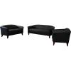 Flash Furniture HERCULES Imperial Series Reception Set in Black LeatherSoft(Black)
