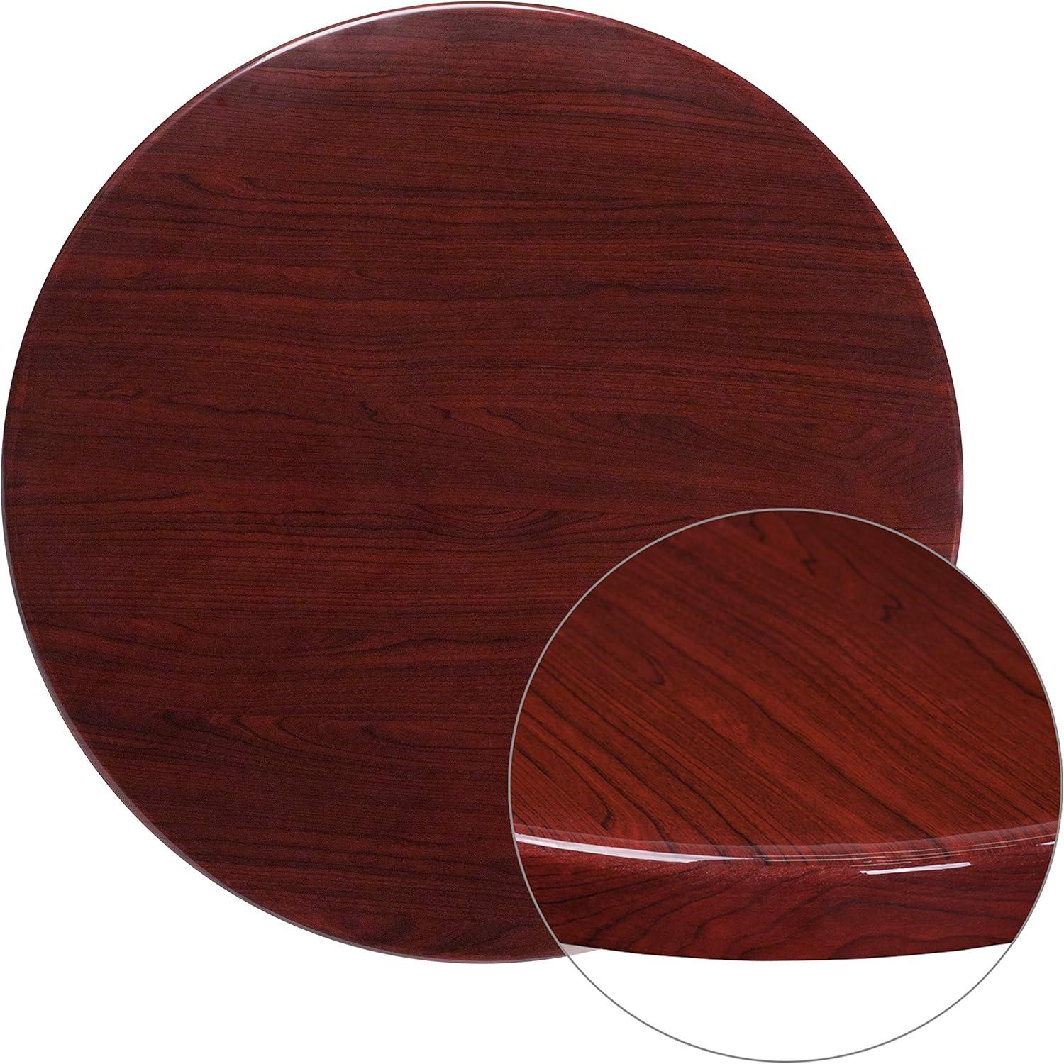 image:imageFlash Furniture Glenbrook 30 x 48 Rectangular HighGloss Mahogany Resin Table Top with 2 Thick EdgeMahogany