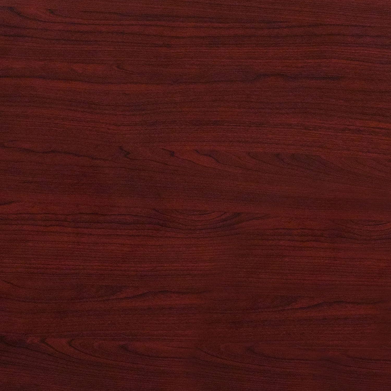 image:imageFlash Furniture Glenbrook 30 x 48 Rectangular HighGloss Mahogany Resin Table Top with 2 Thick EdgeMahogany