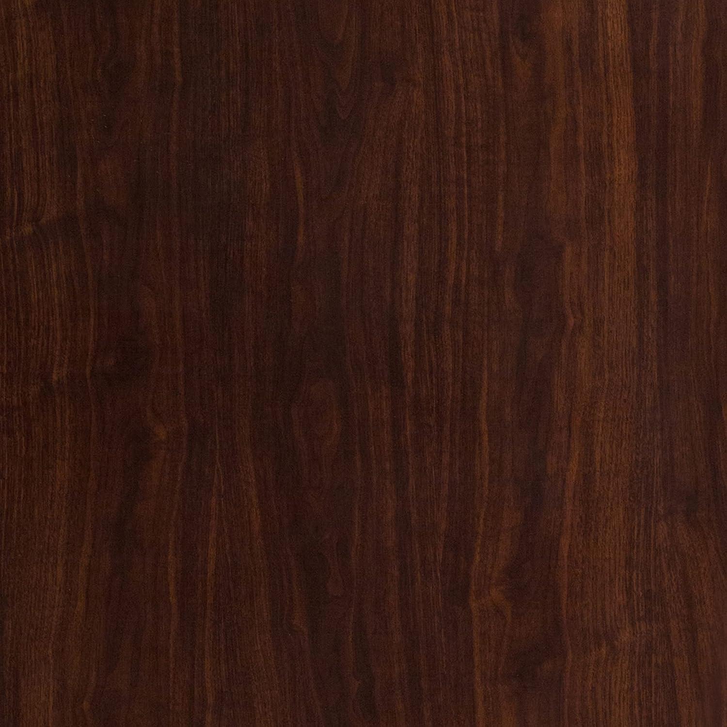 image:imageFlash Furniture Glenbrook 30 x 48 Rectangular HighGloss Mahogany Resin Table Top with 2 Thick EdgeWalnut