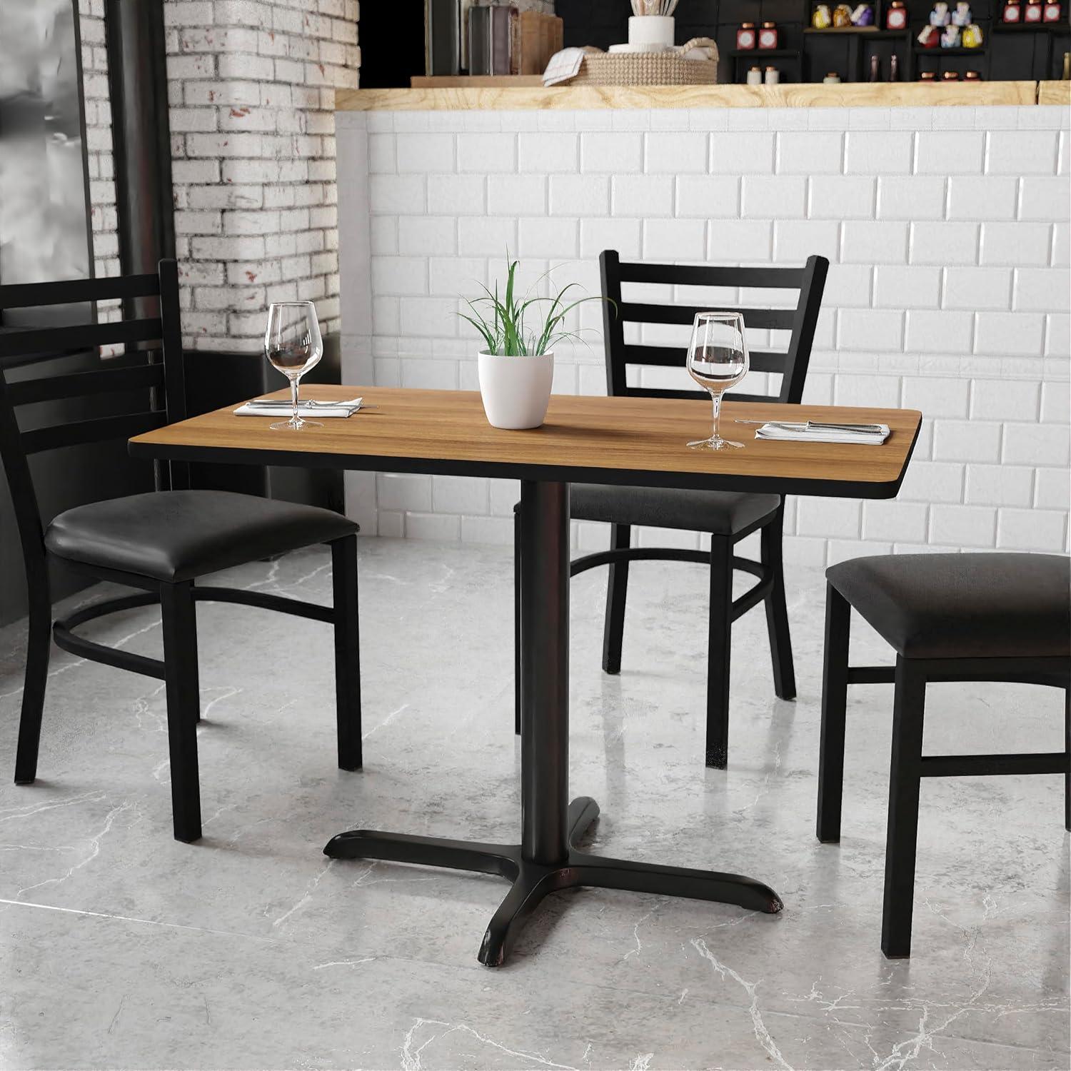 image:imageFlash Furniture Graniss 24 x 42 Rectangular Walnut Laminate Table Top with 235 x 295 Table Height BaseWalnut