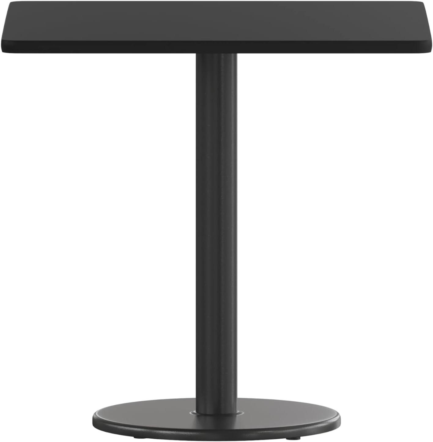 image:imageFlash Furniture Stiles 30 Square Black Laminate Table Top with 18 Round Table Height BaseBlack