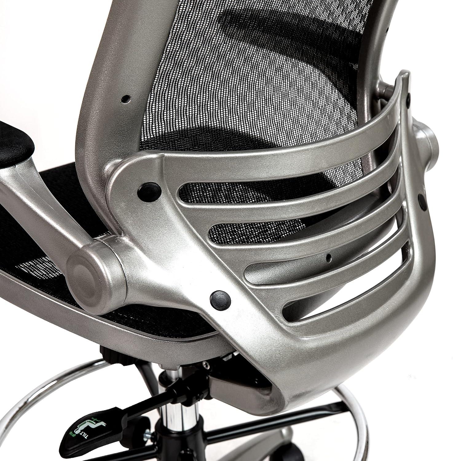 image:imageFlash Furniture Waylon MidBack Swivel Office Chair with Adjustable Foot Ring and Seat Height Ergonomic Executive Chair with Armrests BlackSilver
