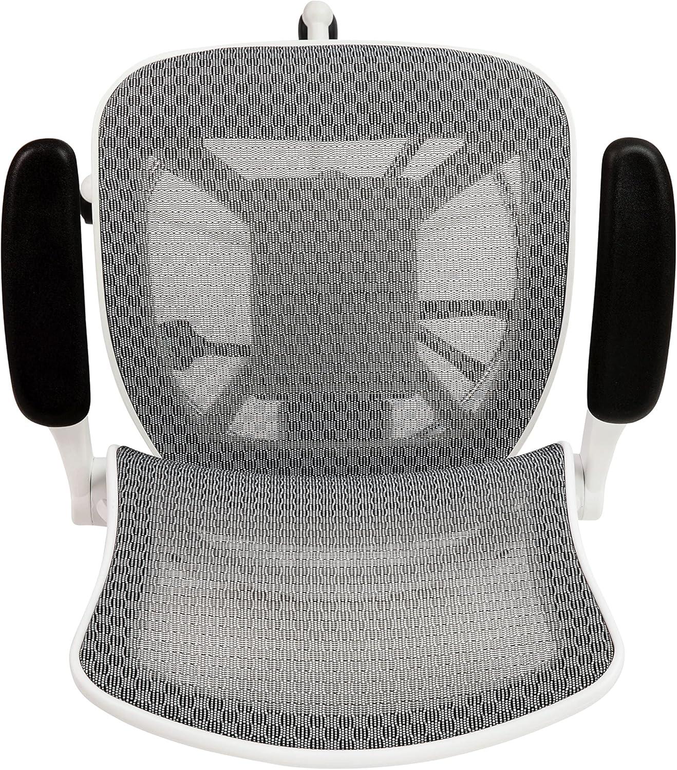 image:imageFlash Furniture Waylon MidBack Swivel Office Chair with Adjustable Foot Ring and Seat Height Ergonomic Executive Chair with Armrests BlackWhite