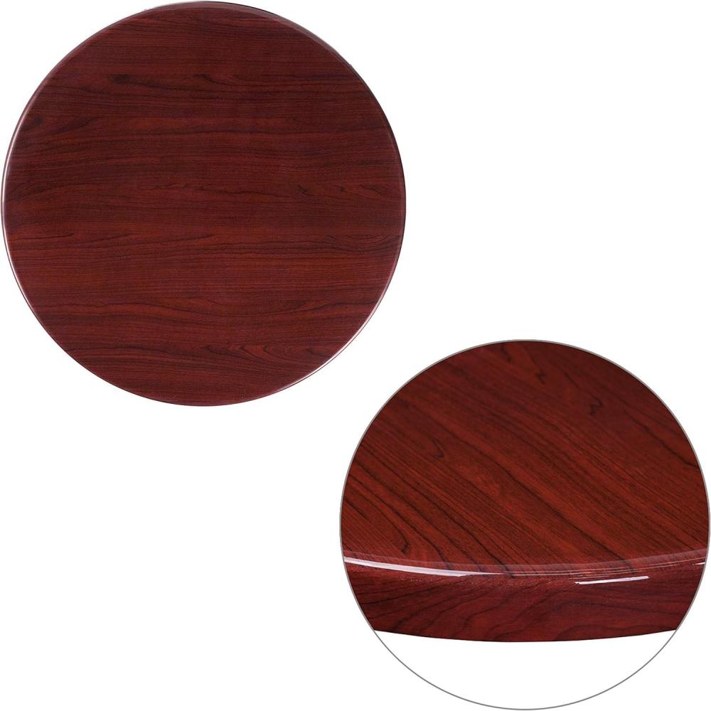 image:imageFlash Furniture Glenbrook 30 x 48 Rectangular HighGloss Mahogany Resin Table Top with 2 Thick EdgeMahogany