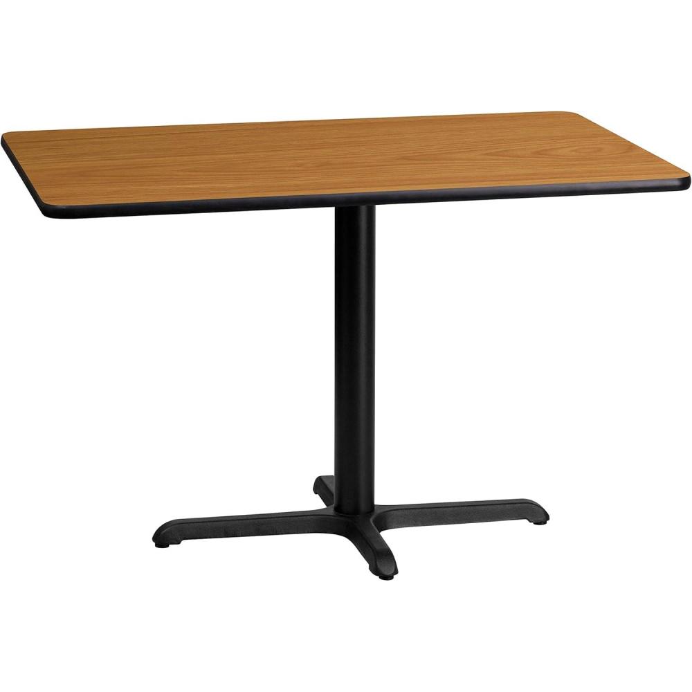 image:imageFlash Furniture Graniss 24 x 42 Rectangular Walnut Laminate Table Top with 235 x 295 Table Height BaseNatural