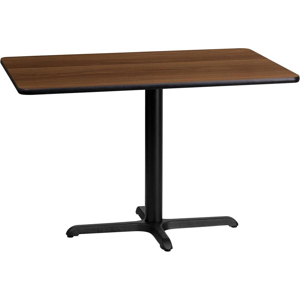 image:imageFlash Furniture Graniss 24 x 42 Rectangular Walnut Laminate Table Top with 235 x 295 Table Height BaseWalnut