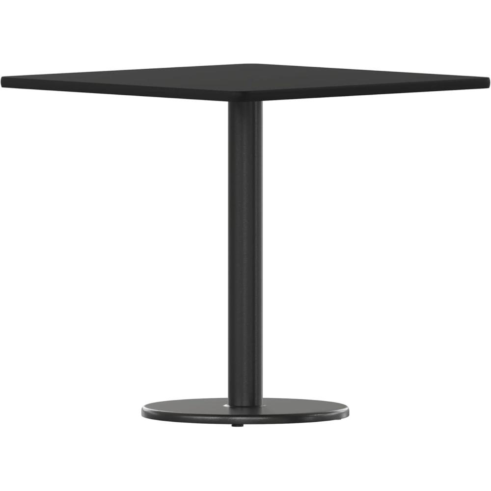 image:imageFlash Furniture Stiles 30 Square Black Laminate Table Top with 18 Round Table Height BaseBlack