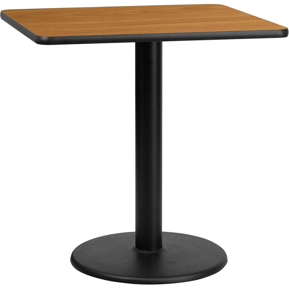 image:imageFlash Furniture Stiles 30 Square Black Laminate Table Top with 18 Round Table Height BaseNatural