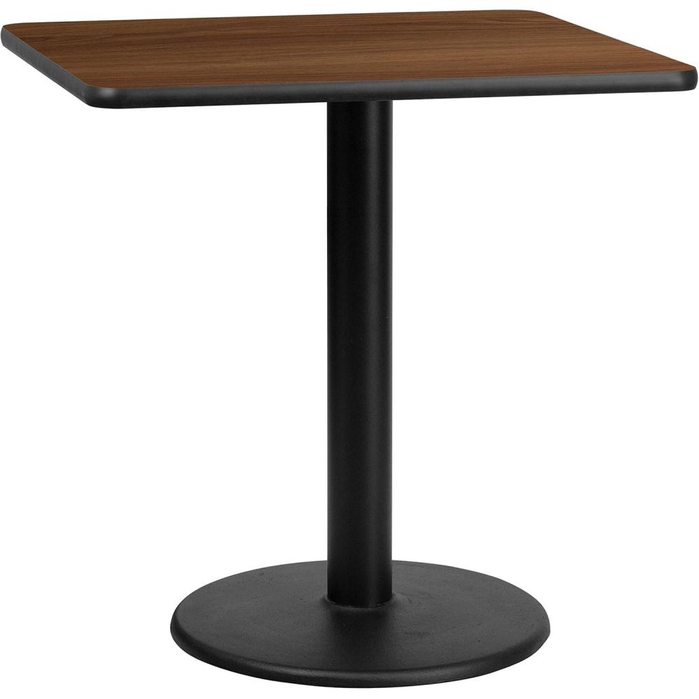 image:imageFlash Furniture Stiles 30 Square Black Laminate Table Top with 18 Round Table Height BaseWalnut