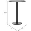 Flash Furniture 30” Round Walnut Laminate Table Top with 18” Round Bar Height Table Base(Black)