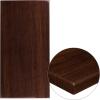 Flash Furniture Glenbrook 30″ x 48″ Rectangular High-Gloss Mahogany Resin Table Top with 2″ Thick Edge(Walnut)