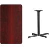 Flash Furniture Graniss 24” x 42” Rectangular Walnut Laminate Table Top with 23.5” x 29.5” Table Height Base(Mahogany)