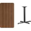 Flash Furniture Graniss 24” x 42” Rectangular Walnut Laminate Table Top with 23.5” x 29.5” Table Height Base(Walnut)