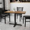 Flash Furniture Graniss 24” x 42” Rectangular Walnut Laminate Table Top with 23.5” x 29.5” Table Height Base(Walnut)