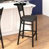 Flash Furniture HERCULES Series Black Grid Back Metal Restaurant Barstool – Burgundy Vinyl Seat (Pack of 1)(Black Vinyl Seat/Black Metal Frame)