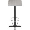 Flash Furniture Stiles 24” x 30” Rectangular Black Laminate Table Top with 22” x 22” Bar Height Table Base and Foot Ring(Grey)