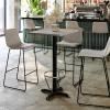 Flash Furniture Stiles 24” x 30” Rectangular Black Laminate Table Top with 22” x 22” Bar Height Table Base and Foot Ring(Grey)