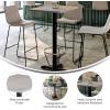 Flash Furniture Stiles 24” x 30” Rectangular Black Laminate Table Top with 22” x 22” Bar Height Table Base and Foot Ring(Grey)