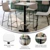 Flash Furniture Stiles 24” x 30” Rectangular Black Laminate Table Top with 22” x 22” Bar Height Table Base and Foot Ring(White)