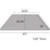 Flash Furniture Wren 29”W x 57”L Trapezoid Grey Thermal Laminate Activity Table – Standard Height Adjustable Legs(Grey)