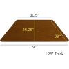 Flash Furniture Wren 29”W x 57”L Trapezoid Grey Thermal Laminate Activity Table – Standard Height Adjustable Legs(Oak)