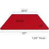 Flash Furniture Wren 29”W x 57”L Trapezoid Grey Thermal Laminate Activity Table – Standard Height Adjustable Legs(Red)