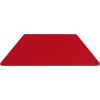Flash Furniture Wren 29”W x 57”L Trapezoid Grey Thermal Laminate Activity Table – Standard Height Adjustable Legs(Red)