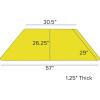Flash Furniture Wren 29”W x 57”L Trapezoid Grey Thermal Laminate Activity Table – Standard Height Adjustable Legs(Yellow)