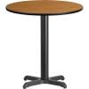 Flash Furniture 24” Round Black Laminate Table Top with 22” x 22” Table Height Base(Natural)