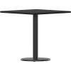 Flash Furniture Stiles 30” Square Black Laminate Table Top with 18” Round Table Height Base(Black)