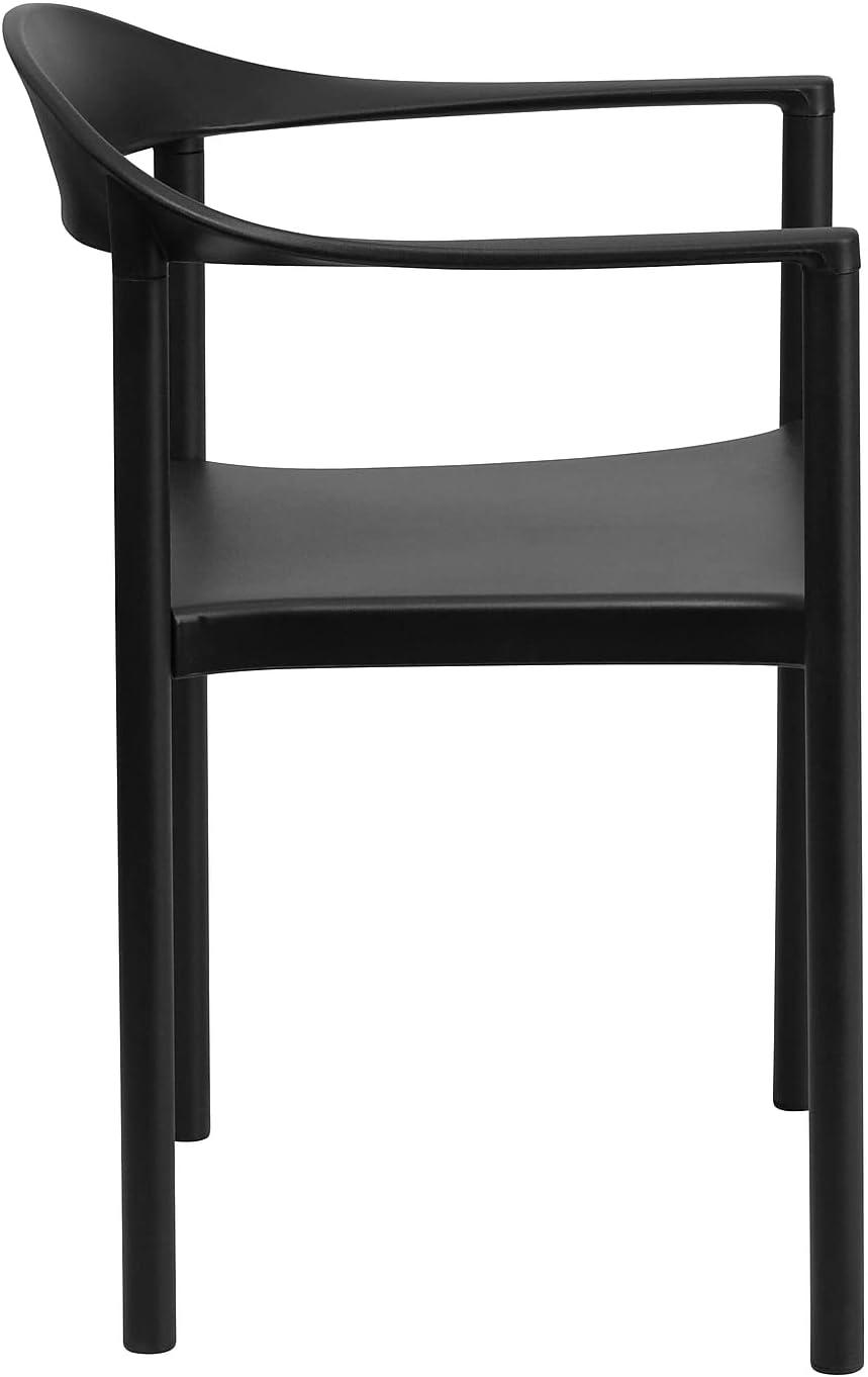 image:imageFlash Furniture 5 Pack HERCULES Series 1000 lb Capacity Black Plastic Cafe Stack ChairBlack