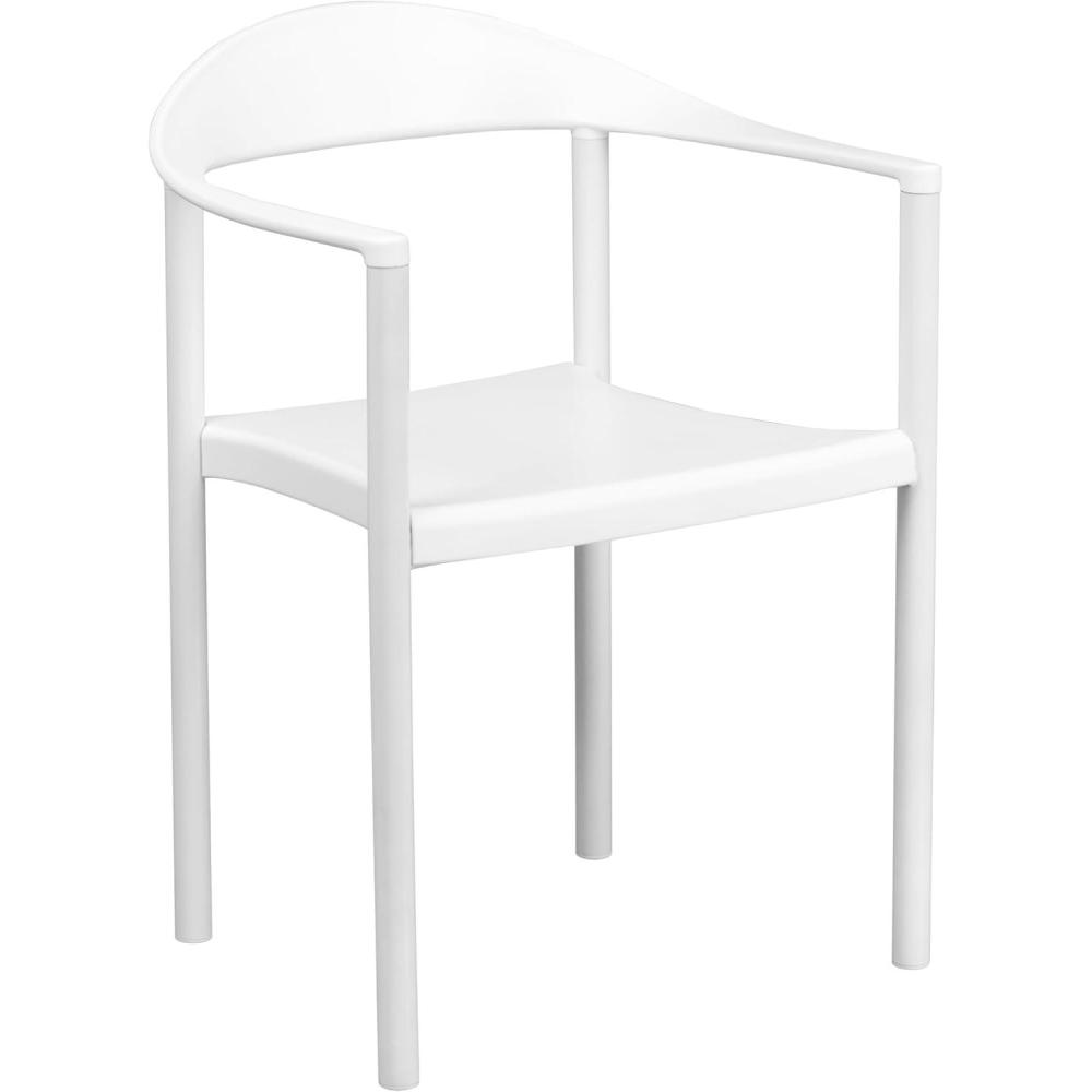 image:imageFlash Furniture 5 Pack HERCULES Series 1000 lb Capacity Black Plastic Cafe Stack ChairWhite