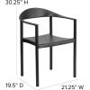 Flash Furniture 5 Pack HERCULES Series 1000 lb. Capacity Black Plastic Cafe Stack Chair(Black)