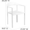 Flash Furniture 5 Pack HERCULES Series 1000 lb. Capacity Black Plastic Cafe Stack Chair(White)