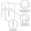 Flash Furniture 5 Pack HERCULES Series 1000 lb. Capacity Black Plastic Cafe Stack Chair(White)
