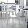 Flash Furniture 5 Pack HERCULES Series 1000 lb. Capacity Black Plastic Cafe Stack Chair(White)