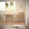 Flash Furniture Galene Cane Rattan Folding Chair Set, Solid Wood Frame and Seat, Ventilated Backrest, Event Seating Solution, Pack of 2, Black(Natural)