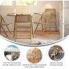 Flash Furniture Galene Cane Rattan Folding Chair Set, Solid Wood Frame and Seat, Ventilated Backrest, Event Seating Solution, Pack of 2, Black(Natural)
