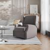 Flash Furniture Omma Swivel Glider Rocking Recliner, Manual Wingback Recliner with 360 Degree Swivel, for Living Room, Bedroom, or Nursery, Cognac LeatherSoft(Dark Gray)