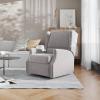 Flash Furniture Omma Swivel Glider Rocking Recliner, Manual Wingback Recliner with 360 Degree Swivel, for Living Room, Bedroom, or Nursery, Cognac LeatherSoft(Light Gray)