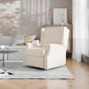 Flash Furniture Omma Swivel Glider Rocking Recliner, Manual Wingback Recliner with 360 Degree Swivel, for Living Room, Bedroom, or Nursery, Cognac LeatherSoft(Cream)