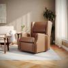 Flash Furniture Omma Swivel Glider Rocking Recliner, Manual Wingback Recliner with 360 Degree Swivel, for Living Room, Bedroom, or Nursery, Cognac LeatherSoft(Cognac Leathersoft)
