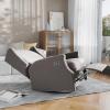 Flash Furniture Omma Swivel Glider Rocking Recliner, Manual Wingback Recliner with 360 Degree Swivel, for Living Room, Bedroom, or Nursery, Cognac LeatherSoft(Dark Gray)