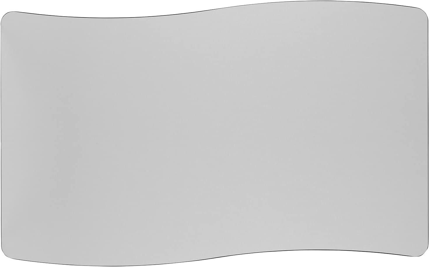 image:imageFlash Furniture 28W x 475L Rectangular Wave Collaborative Oak Thermal Laminate Activity Table Standard Height Adjustable LegsGrey
